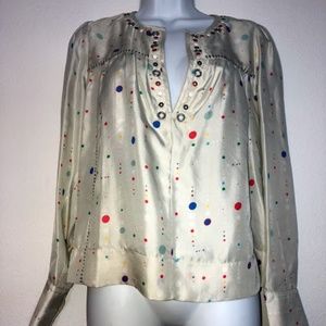 Isabel Marant embroidered silk shirt long sleeve